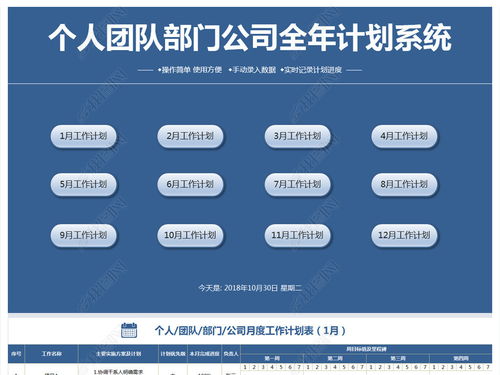 全年工作計(jì)劃系統(tǒng)Excel表格模板 個(gè)人與互聯(lián)網(wǎng)服務(wù)團(tuán)隊(duì)的智慧管理指南